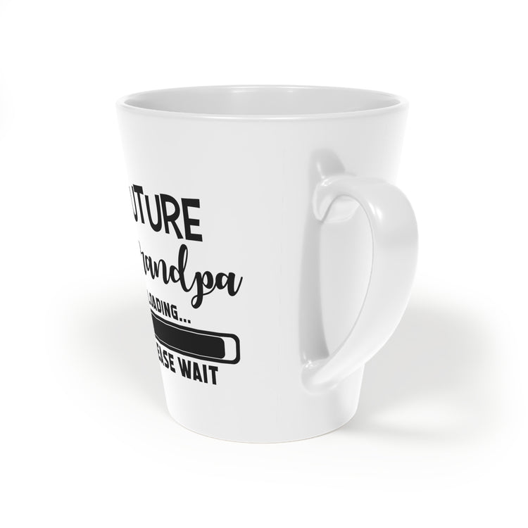 Future Grandpa Loading Please Wait Promoted To New Grandpa Gift Latte Mug, 12oz