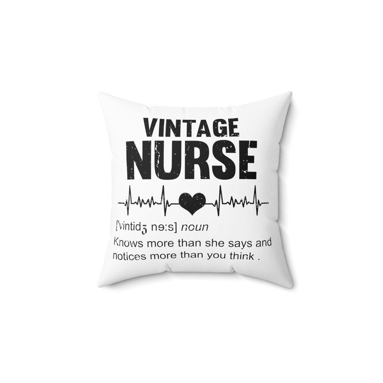 Novelty Nurse Registered  Physician  Medical Worker Hospital Caregiver Spun Polyester Square Pillow