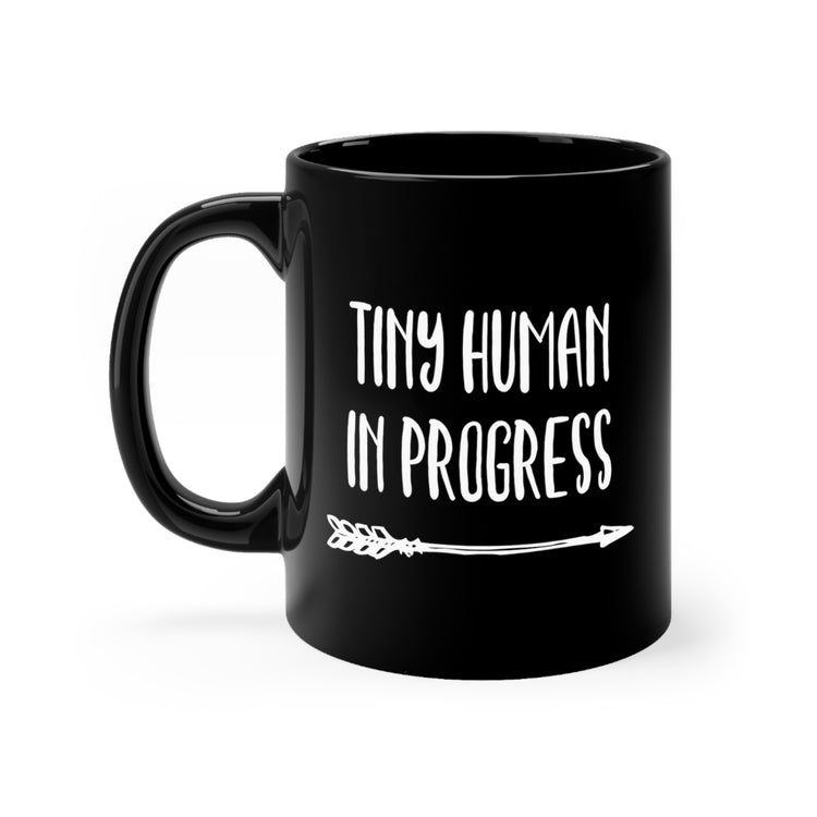 Tiny Human In Progress Future Maternity Clothes Black mug 11oz