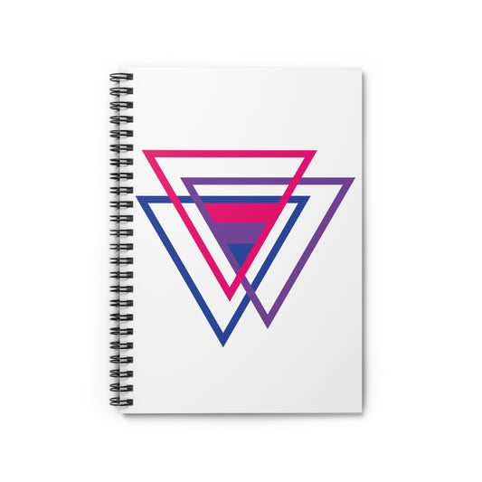 Bi Pride Bisexual Flag Triangle Spiral Notebook - Ruled Line