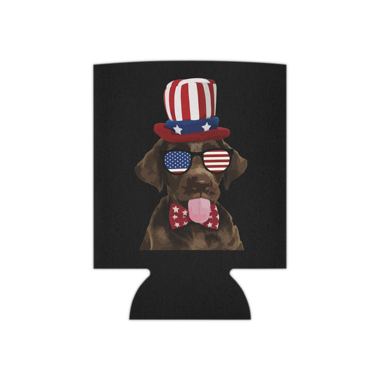 Cool Dog Wearing American Flag Sunglasses Men Women T Shirt Funny  Gift Can Cooler