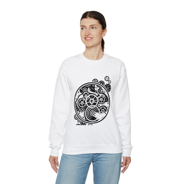 Vintage Steampunk Clock Mechanical Sarcastic Gears Machines Unisex Crewneck Sweatshirt