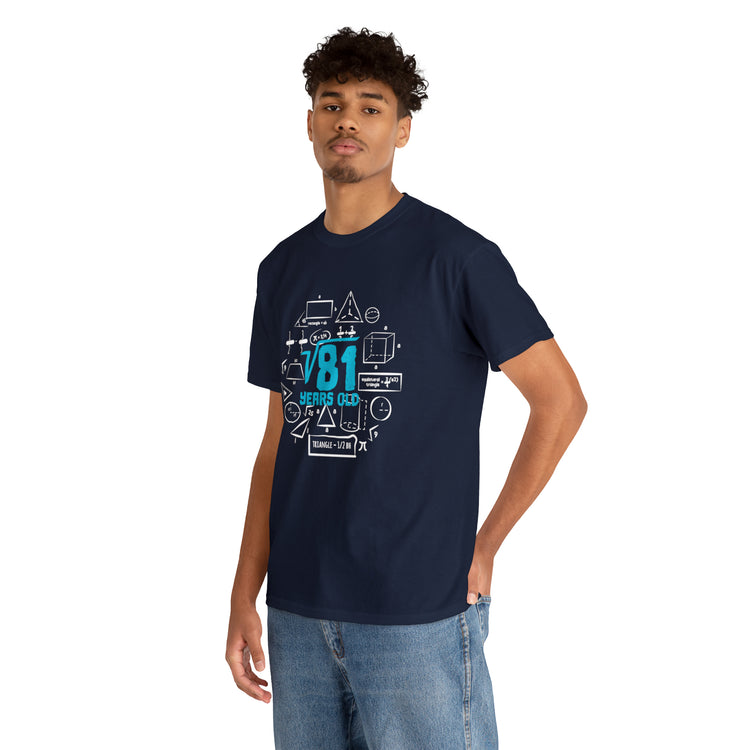 Shirt Funny Square Root 9th Birthdays Graphic Math Geek Numerical T-Shirt Unisex Heavy Cotton Tee