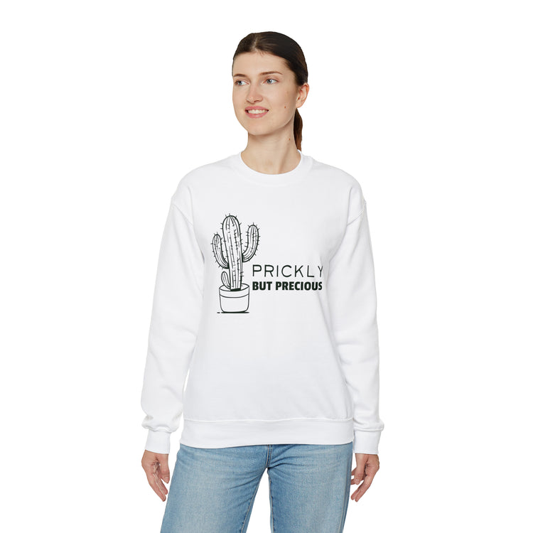 Funny Prideful Sarcastic Introverts Saying Girl Cactus Gag Unisex Crewneck Sweatshirt