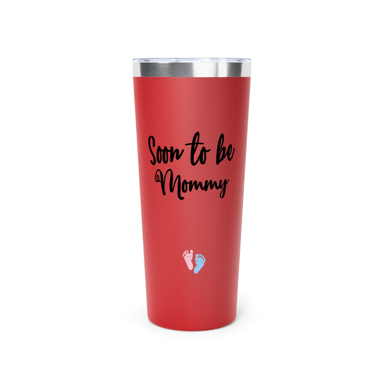 soon to be mommy Gender Reveal Copper Vacuum Insulated Tumbler, 22oz