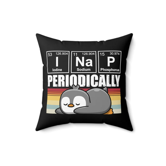 Humorous Introverts Sleeping Novelty Periodically Napping Penguins Spun Polyester Square Pillow