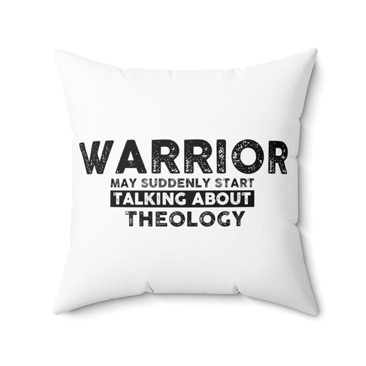 Inspiring Fighting Prayer Uplifting Theologists Pastor Catholic Spun Polyester Square Pillow