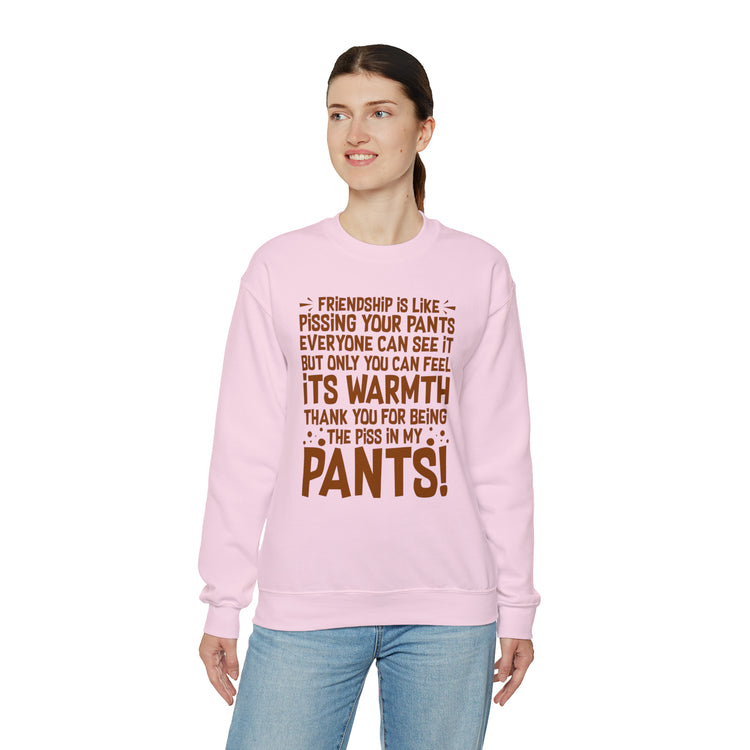 Hilarious Introverted Friendships Sarcastic Pissing Friends Unisex Crewneck Sweatshirt