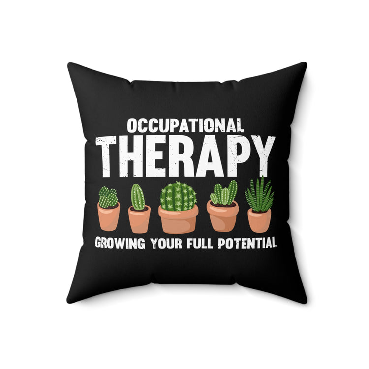 Hilarious Succa Succulent Home Gardening Horticulture Crassulaceae Spun Polyester Square Pillow