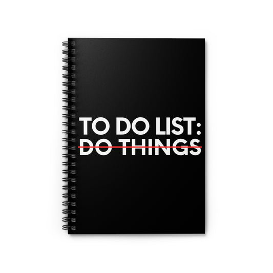 Funny Saying To Do List Do Nothing Dinner Women Men Joke Husband To Do List Do Nothing Christmas  Spiral Notebook - Ruled Line