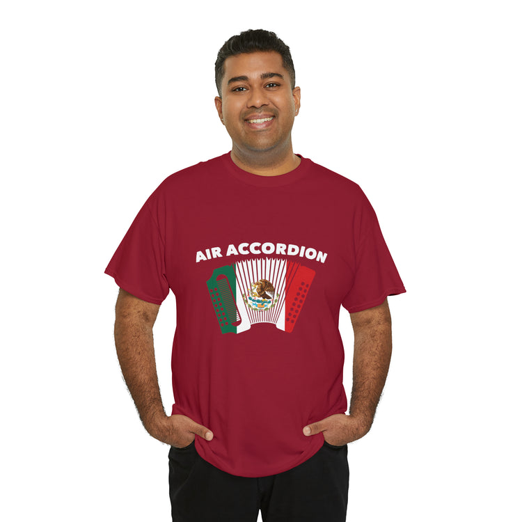 Shirt Funny Mexican Air Accordion Instrumentalist Creative Unique T-Shirt Unisex Heavy Cotton Tee