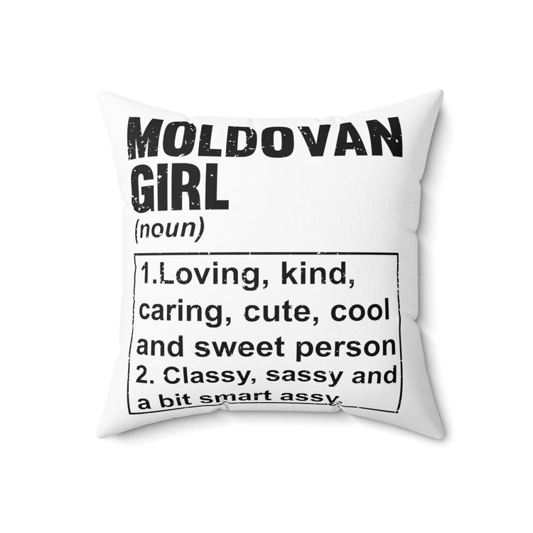 Hilarious Moldovian Nationalistic Nationalism Patriotic Patriotism Chauvinism Devotee Spun Polyester Square Pillow