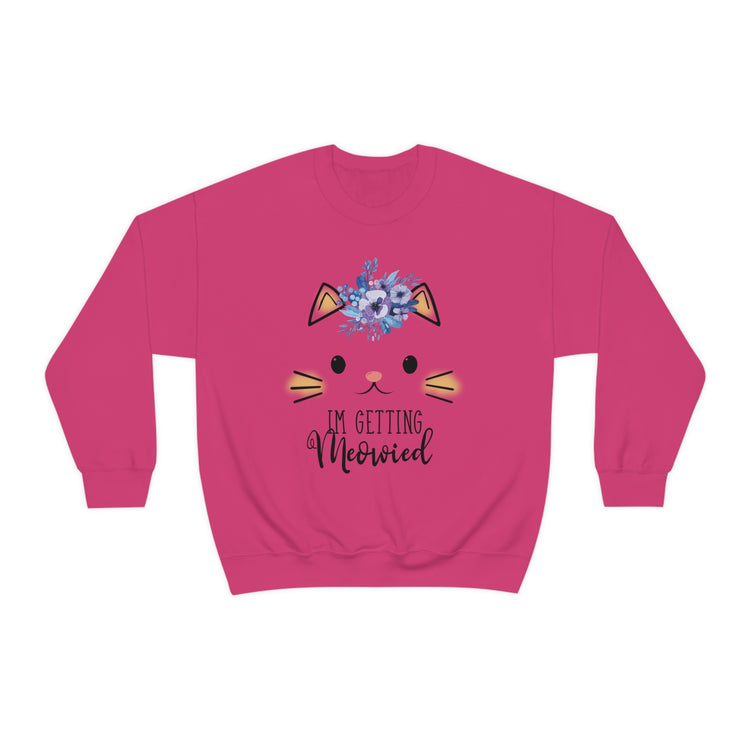 Hilarious Fiance Engagement Sarcastic Kitten Statements Humorous Nuptials Mockeries Gags Unisex  Crewneck Sweatshirt