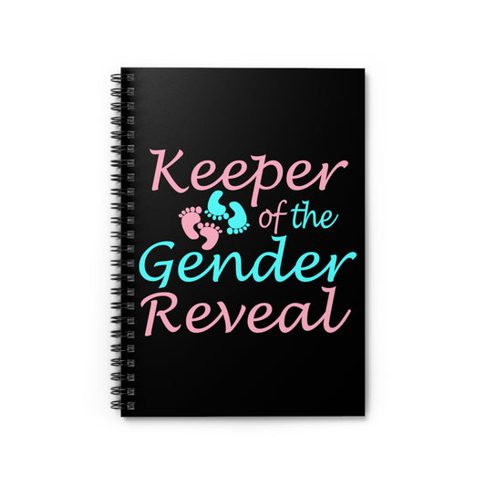 keeper of the gender reveal Spiral Notebook - Ruled Line