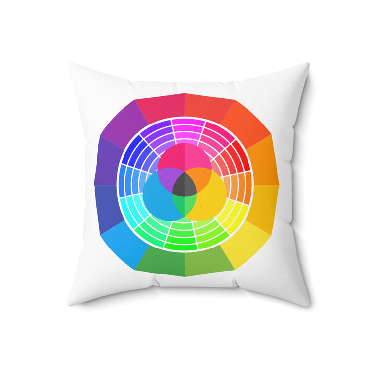 Humorous Portraitist Artistic Collection Geometric Animator Dauber Spun Polyester Square Pillow