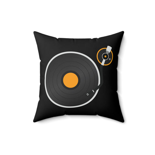 Vinyl Vintage Record Rave for Men and Wome Spun Polyester Square Pillow