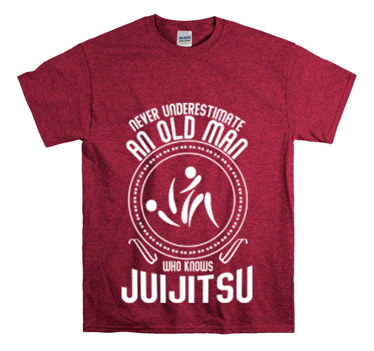 Shirt Funny Old Man Jiu Jitsu Expert Sayings Martial Arts Humor T-Shirt Unisex Heavy Cotton Tee