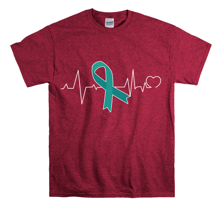 Shirt Funny Ovarian Cancer Awareness Supporters Survivor Support Novelty Medical Health T-Shirt Unisex Heavy Cotton Tee