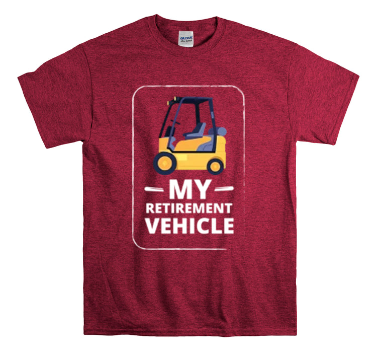 Shirt Funny My Retirement Vehicle Senior Citizen elderly Retired Veteran transportation T-shirt Unisex Heavy Cotton Tee