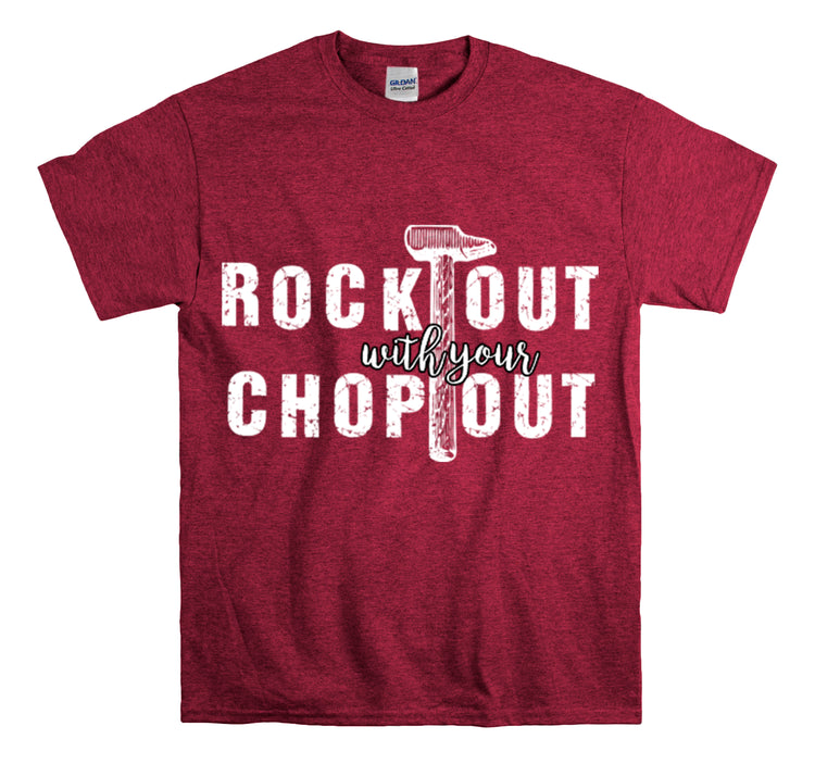 Shirt Funny Rock Out With Your Chop Music Vibes Guitar Enthusiast T-Shirt Unisex Heavy Cotton Tee