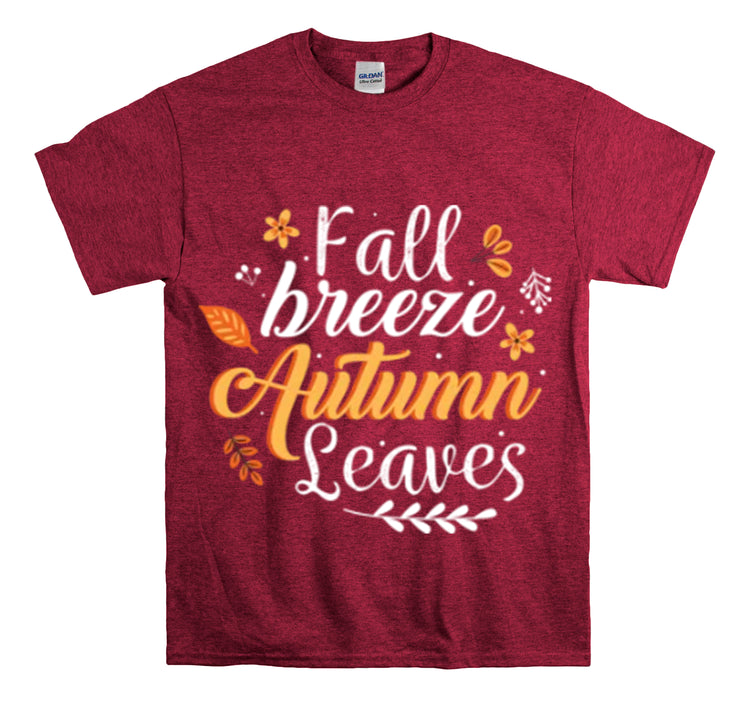 Shirt Funny Fall Breeze Autumn Leaves Cool Weather Harvest Time T-Shirt Unisex Heavy Cotton Tee