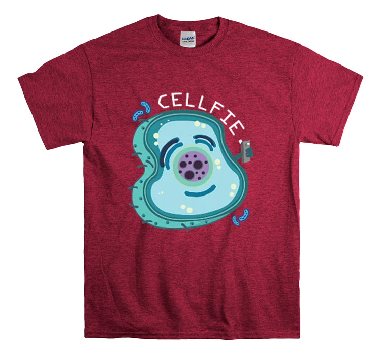 Shirt Hilarious Unique Cellfie Cell Physics Teachers Science Teacher biology physiology T-Shirt Unisex Heavy Cotton Tee