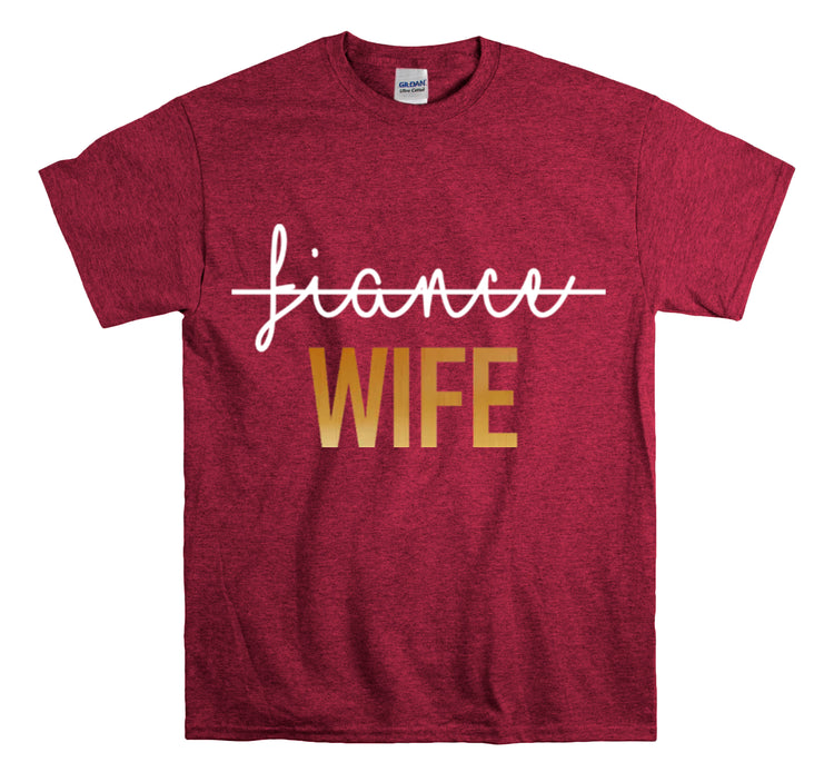 Shirt Funny Fiance Wife Gift Engagement Proposal Marriage Gift T-Shirt Unisex Heavy Cotton Tee