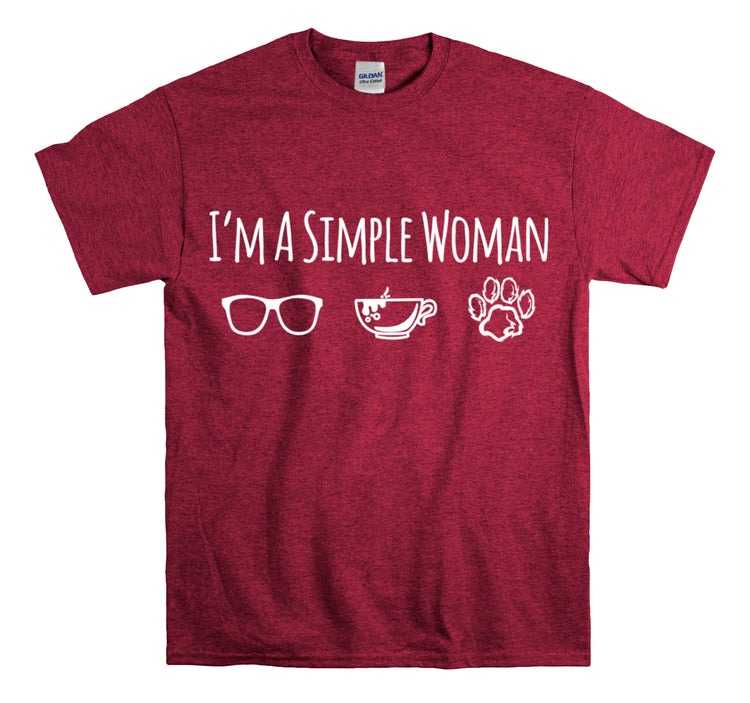 Shirt Funny I'm A Simple Woman Outdoor Enthusiast  Nature Lover T-Shirt Unisex Heavy Cotton Tee