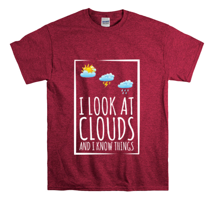 Shirt Funny Sayings Meteorologists Watching Clouds Climatology Cloud Laugh Meteorology T-Shirt Unisex Heavy Cotton Tee