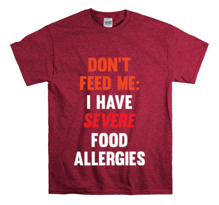 Shirt Funny Severely Food Allergic Empowering Introverts Sensitivity Allergy Dietary T-Shirt Unisex Heavy Cotton Tee