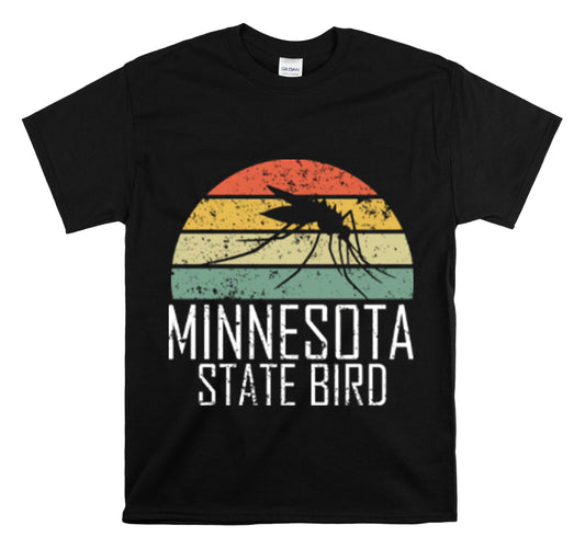 Shirt Funny Minnesota State Mosquitoes Bug Graphic Camping Outdoor Insect Wilderness T-Shirt Unisex Heavy Cotton Tee