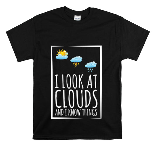 Shirt Funny Sayings Meteorologists Watching Clouds Climatology Cloud Laugh Meteorology T-Shirt Unisex Heavy Cotton Tee