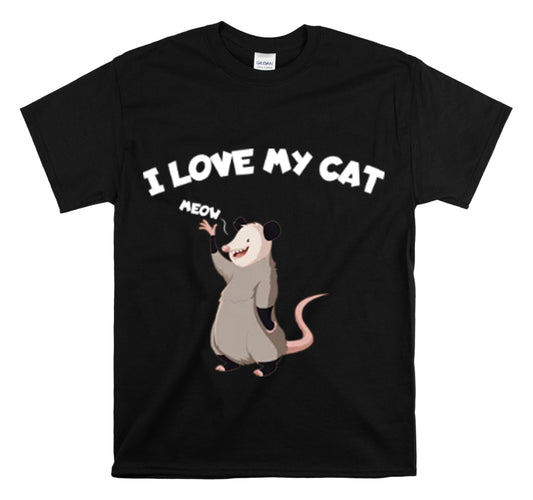 Shirt Funny Loving My Possums Gags Illustration Cute Animal Playful Cartoonish Artistic T-Shirt Unisex Heavy Cotton Tee