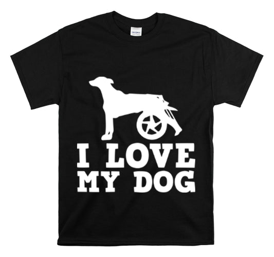 Shirt Funny Loving My Handicap Dog Appreciation Inspirational Pet Disability Awareness T-Shirt Unisex Heavy Cotton Tee