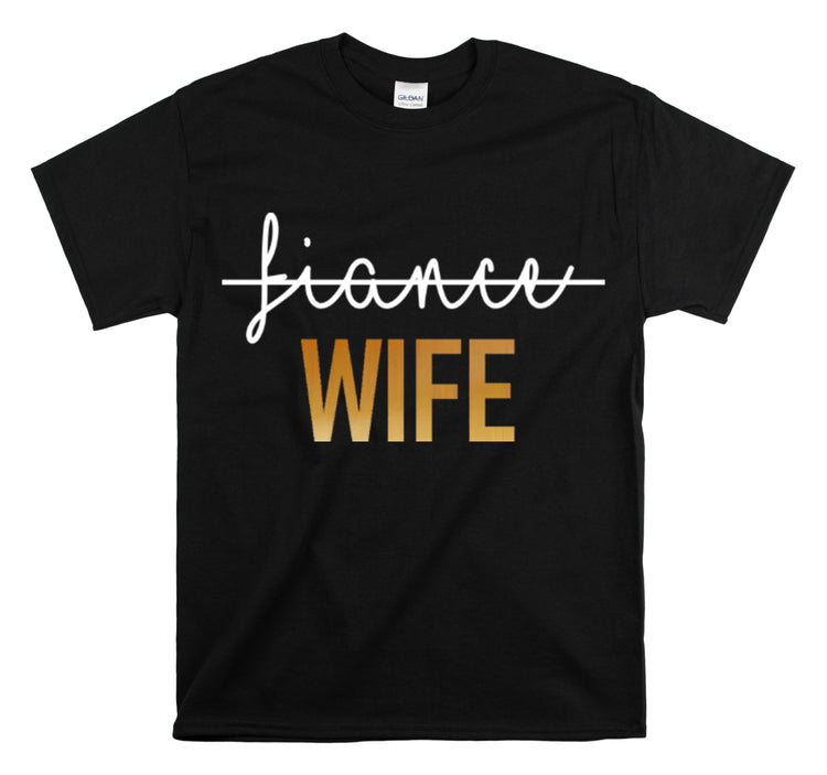 Shirt Funny Fiance Wife Gift Engagement Proposal Marriage Gift T-Shirt Unisex Heavy Cotton Tee