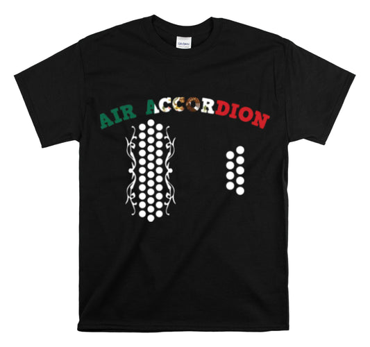 Shirt Funny Retro Air Accordion Mexican Flag Pride Cultural  Music T-Shirt Unisex Heavy Cotton Tee