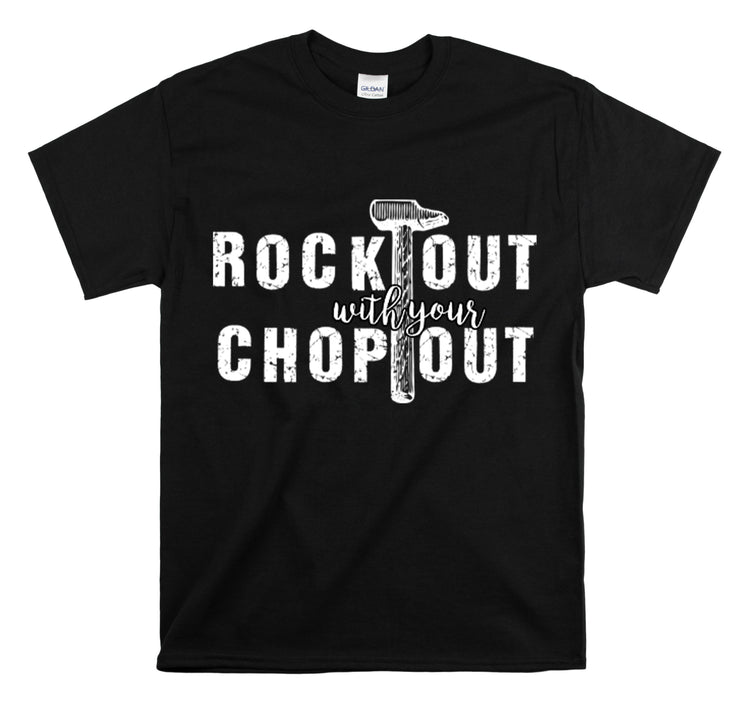 Shirt Funny Rock Out With Your Chop Music Vibes Guitar Enthusiast T-Shirt Unisex Heavy Cotton Tee