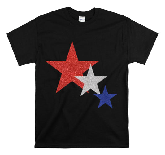Shirt Funny Three Stars Fourth Of July Fireworks Holiday  Hilarious Patriotic Party T-Shirt Unisex Heavy Cotton Tee