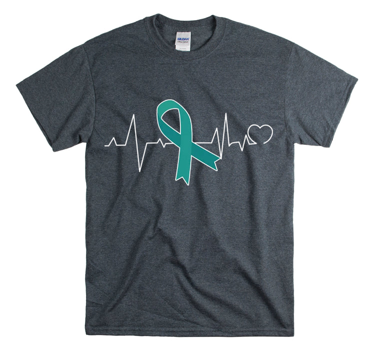 Shirt Funny Ovarian Cancer Awareness Supporters Survivor Support Novelty Medical Health T-Shirt Unisex Heavy Cotton Tee