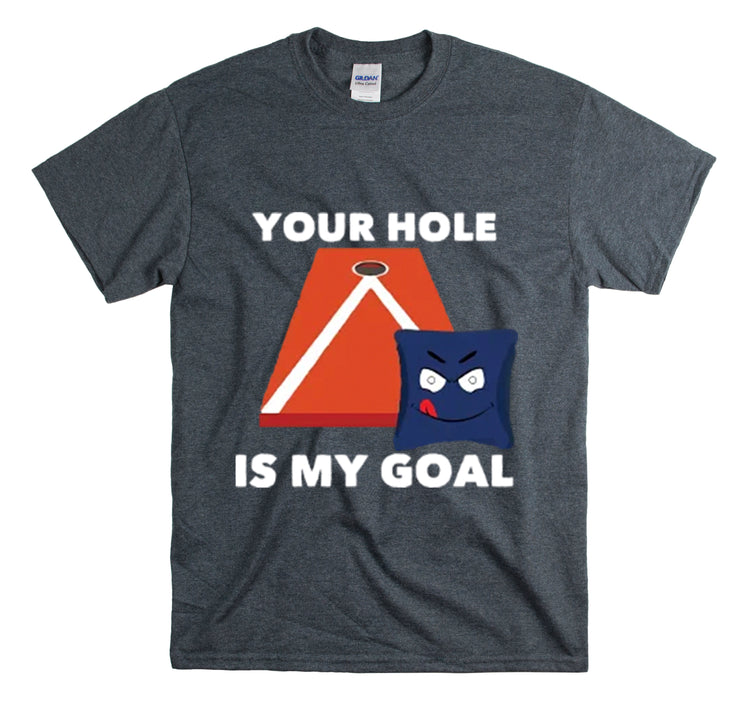 Shirt Funny Your Hole's My Goal Illustration Golfer Hilarious Golf Competition Sports T-Shirt Unisex Heavy Cotton Tee