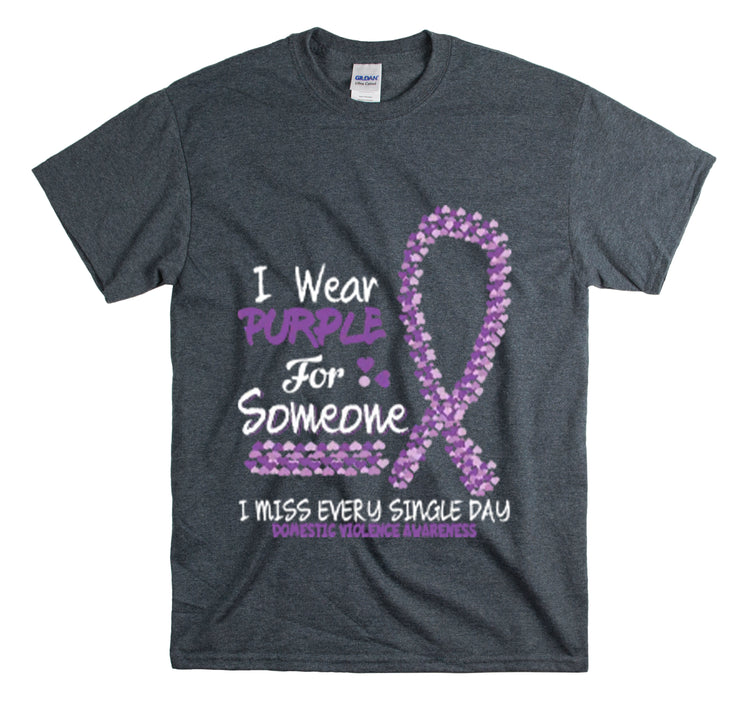 Shirt Funny Wear Purple Domestic Violence Awareness Survivor Fun Empowerment Support T-Shirt Unisex Heavy Cotton Tee