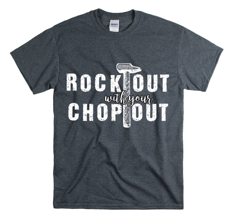 Shirt Funny Rock Out With Your Chop Music Vibes Guitar Enthusiast T-Shirt Unisex Heavy Cotton Tee