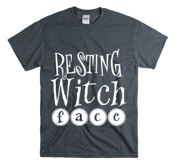 Shirt Funny Resting Witch Face humor Halloween Seasonal Magical T-Shirt Unisex Heavy Cotton Tee