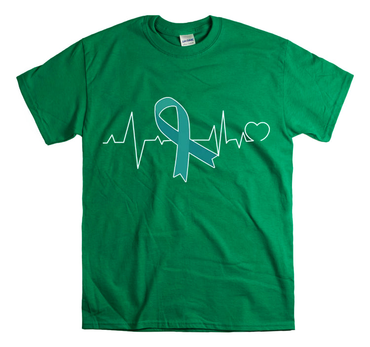 Shirt Funny Ovarian Cancer Awareness Supporters Survivor Support Novelty Medical Health T-Shirt Unisex Heavy Cotton Tee