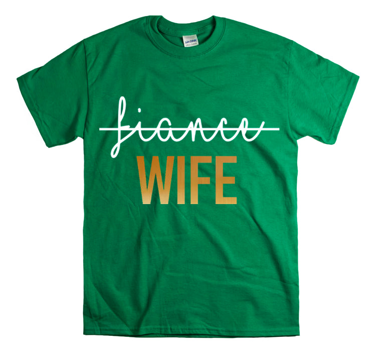 Shirt Funny Fiance Wife Gift Engagement Proposal Marriage Gift T-Shirt Unisex Heavy Cotton Tee