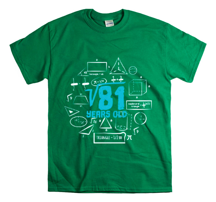 Shirt Funny Square Root 9th Birthdays Graphic Math Geek Numerical T-Shirt Unisex Heavy Cotton Tee