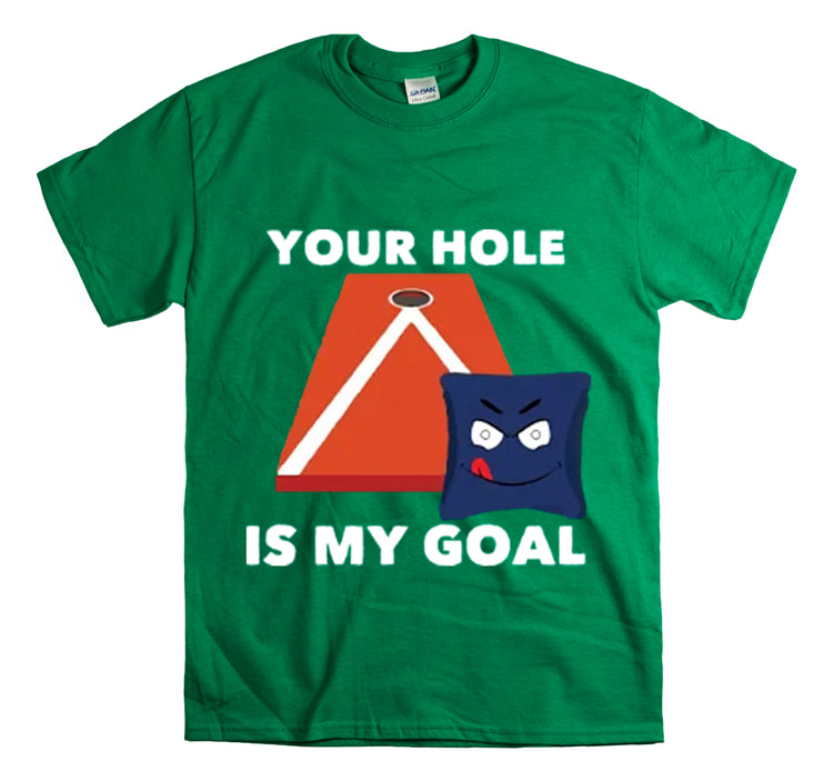 Shirt Funny Your Hole's My Goal Illustration Golfer Hilarious Golf Competition Sports T-Shirt Unisex Heavy Cotton Tee