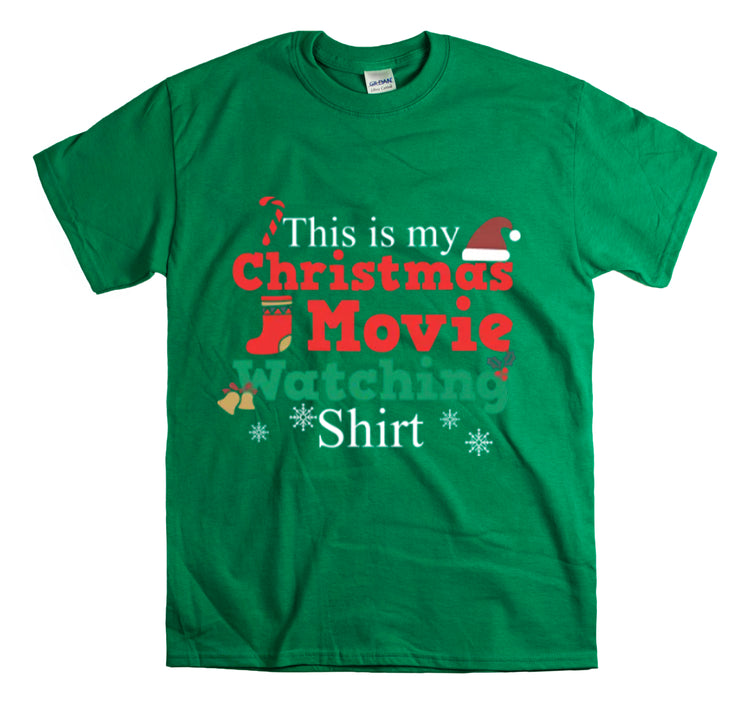 Shirt Funny This Is My Christmas Movie Watching Film Holiday Family  Festive Winter T-Shirt Unisex Heavy Cotton Tee