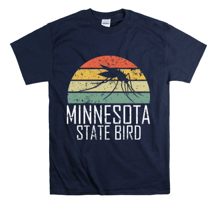 Shirt Funny Minnesota State Mosquitoes Bug Graphic Camping Outdoor Insect Wilderness T-Shirt Unisex Heavy Cotton Tee