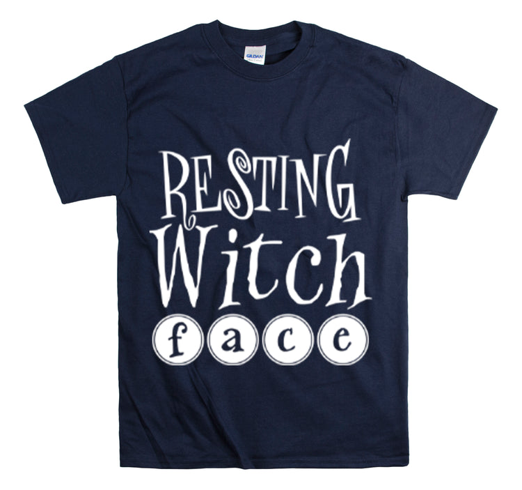 Shirt Funny Resting Witch Face humor Halloween Seasonal Magical T-Shirt Unisex Heavy Cotton Tee